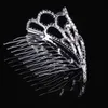 Flickor kronor med rhinestones bröllop smycken brud headpieces födelsedagsfest prestanda pagant kristall tiaras bröllop tillbehör # bw-t063