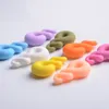 Silicone Eight Shape Teether Food Grade Silicone Teething Pendant Necklace Baby Chewing Bead Safe Teether Toy Sensory Necklace