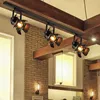 Faretti a binario Retro E27 Lampada da soffitto a LED minimalista Illuminazione Negozio di abbigliamento Decorazione artistica Bar Negozio Soggiorno