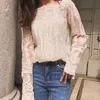 2018 zomer nieuwe vrouwen sexy kant blouse bloem kant tops plus size