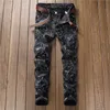 2018 Nuovo marchio di moda uomo jeans discoteche cantanti jeans neve splash-inchiostro moda Comodo abito estivo da uomo 5614 #