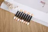 Individuele verpakking wegwerp borstel dubbel-end oogschaduw applicator oogschaduw stick eyeliner borstels spons tool nagel spiegel poeder borstel