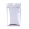 100pcs Multi Sizes Reclosable Clear/Gold/Silver Mylar Zip Lock Package Bag Food Coffee bean Storage Packing Bag with Hand Hole