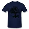 Helt ny man bomulls tyst träd täcker brus stad tee-shirt man besättning hals gröna shorts skjorta för stor storlek design tee-shirt217q