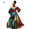 Robes africaines bazin pour femmes robes africaines à manches trois quarts pour femmes vêtements africains cire dashiki tissu WY22552537656