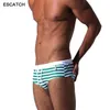 2018 Styrelse Korta Briefs Men Sexiga Striped Baddräkt Mäns Simma Trunk Summer Beach Badkost Sungas DE Praia Homens Män Baddräkt