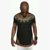 Männliche Dashiki Vintage T-Shirts 2017 Polyester Böhmen Retro Tops Herren Afrikanisches Print T-Shirt Ethnische Traditionelle T-Shirts Plus Größe