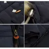 Jacka för män Överrock Chaquetas Hombre Vinter Tjock Varm bomull Huva Plus Size Fuskpälskrage Dragkedja Långärmad M-3XL