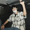 夏のカジュアルな男性のシャツ半袖2018韓国の特大シャツ男性市松模様の古典的なヴィンテージヒップホップチェック柄のシャツ男CD613