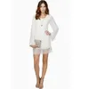 Women Chiffon Lace Dress Spring Summer Casual Loose Dresses White Black Cute Dressing Clothing