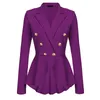 Womens Fashion Office Jacket Ladies Slim Jackets Femme Solid Button Manteaux élégants