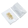 6x9cm 300pcs Retail Clear / White Open Top Sacs d'emballage en plastique poly thermoscellables Petite pochette sous vide pour les encoches de déchirure d'échantillon de petit jouet