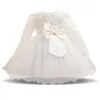 0-24m menina bebê flor bordado vestido para pequenas princesa roupa aniversário criança criança baptismo roupas batismo bola vestido