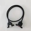 USB 2.0 Amen ~ 프린터 포트 USB B 암컷 어댑터 변환기 잭 나사 패널 마운트 케이블 코드 50cm