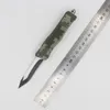Promoção 7 polegadas 616 mini faca tática automática 440C preto + desenho de arame lâmina de cobra zinc-alumínio liga alça de bolso EDC