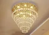 Modern LED Crystal Chandelier Large K9 Crystals Ceiling Lighting Fixtures el Projects Staircase Lamps Restaurant Cottage Lights297l