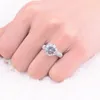 Promotie Solid 100 925 Sterling Silver Wedding Rings Crown Jewelry for Women 8CT gesimuleerde diamanten verlovingsring SZ 510 Y13352727