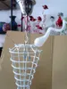 Pure White Blown Glass Chandelier Lamps 100% Handmade Small Size Pretty Elegant Ceiling Hanging Lamp for House Decor