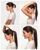 Extension de cheveux longue queue de cheval avec Clip, pour femmes noires, Style droit, qualité supérieure 100, 7839496