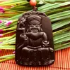 Naturlig Hetian Black Jade Fortune Pendant Pendant