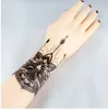 Перенесенные татуировки черная хна для Mehendi кружевной совы сексуальные женщины поддельные татуировки водонепроницаемые временные татуировки наклейки на теле