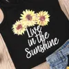 Toddler Kid Baby Girl Summer Top T-shirt+ sunflower Short Pants Outfit Set Clothes 2pcs Set