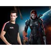 N7 Mass Effect 3 T Shirt Men Systems Alliance Military Emblem Game T-Shirt Cotton Men Spedizione gratuita all'ingrosso