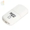 Taşıması kolay Mini USB Kart Okuyucu ucuz ucuz USB 2.0 T-flash bellek TFcard / mikro SD kart okuyucu, TF kart adaptörü 100 adet