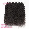 Горячие продажи Ombre Color Goddess Locs Hair Marley наплетение волос наращивание волос 18 дюймов крючком косы волна вьющиеся для женщин скручиваемость синтетического подарочного крючка