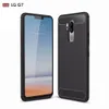 슬림 갑옷 LG Q6 Q7 Q8 G7 THINQ V30 V40 G7 PLUS Q 스타일러스 탄소 섬유 텍스처 350PC 용 TPU 케이스 커버