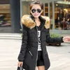 Female Jacket 2017 Women's Down Jacket Coat Winter Parka Large Size Fur Collar Hooded Thick Warm Long Hight Quality