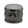 Zinc alloy four layer drum type smoke grinder 63mm mesh chamfer metal smoke grinder