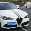 Bil styling italiensk flagga Trefärg Stripe Dekal Bildekal Bil dekoration Klistermärke för Alfa Romeo Giulietta Giulia Stelvio