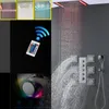 Badkamer Douche Combo Kraan Mixer Set Grote Waterstroom Doucheklep Regenwaterval LED Douchekop