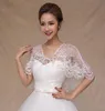 2018 koronkowy koronkowy Przylądek Bridal do sukienek ślubnych Kobiety Summerspring koronkowy bolerka sposa krótkie szalecki płaszcza kurtka ramionowa Wraps25173411173