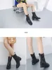 2018 winter fashion boots Leather Knight boots for ladies middle heel mid calf boots with zip3481057