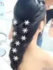 Silver Plated Crystal Snowflakes headdress Bridal Wedding hairpins for hair women Hair Clips