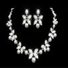 Pérolas de shinestone baratas conjuntos de jóias de noiva Brincos Colar Crystal Bridal Prom Party Fester Girls Acessórios de casamento em 6964988