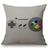 Sofa Decorative Vintage Games Controller Cotton Linen Square Throw Pillow Cover 45x45CM Pillow Case Home Office Car Sofa Decor2308