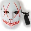 LED Halloween Scary Ghost Masks EL Wire Glowing Mask Masquerade Full Face Masks Halloween Costumes Party Gift C4943