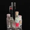 Clear Acrylic Makeup Organizer Lipstick Storage Box Crystal Nail Polish Display Case 6 Compartments Makeup Tools Stand Rack284W