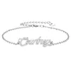 Name „Courtney“ Charm 18k vergoldetes Edelstahl-Namensschild-Armband für Frauen, personalisiertes individuelles Charm-Weihnachtsgeschenk