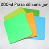 Contenitore in silicone concentrato a forma piatta bho box da 200 ml per contenitore per cera a forma di scatola per pizza dab Quadrato grande sigillabile sottovuoto personalizzato