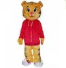 Torte di cartoni animati caldi di alta qualità Costume della mascotte di Daniel Tiger Costumi della mascotte di Daniele Tigere