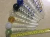 wholesale handcraft spiral Glass smoking Pipe mini Hand smoking Pipes Thick Glass Pipe 14cm 30mm ball Oil burner Pipe factory price