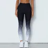 Womens High Waist Fitness Leggings Running Gym Sports Pants Trousers Gradient and Sport Crop top