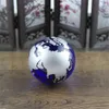 Crystal Blue Marbles earth globe world map Quartz Crystals Sphere terrarium Desk Ornaments nautical home decor258K