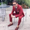 Fantastisk stil en knapp bröllop brudgum tuxedos topp lapel brudgummen mens middag blazer kostymer (jacka + byxor + slips) nej: 1801