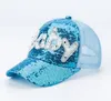 Cekinów Kid Hats Glitter Baby Baseball Caps Boys Snapback Hiphop Hat Summer Suncreen Cap Mesh Ball Hat Taniec Modna Viso4483685