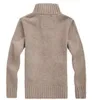 Men's knit cardigan sweater thick sweater coat Korean Slim line casual jacket